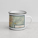 Right View Custom Reno Nevada Map Enamel Mug in Woodblock