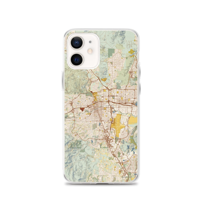 Custom Reno Nevada Map iPhone 12 Phone Case in Woodblock