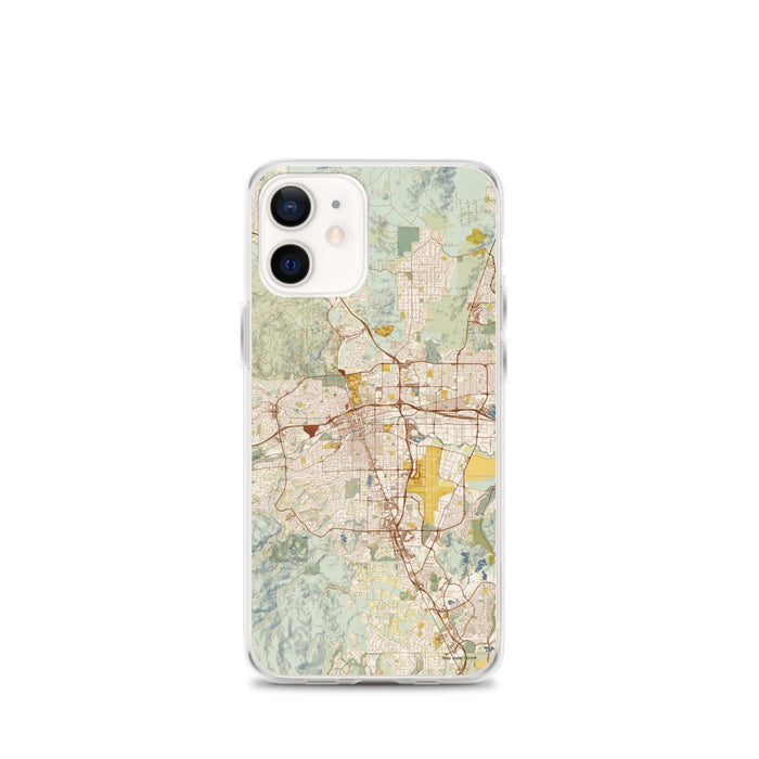 Custom Reno Nevada Map iPhone 12 mini Phone Case in Woodblock