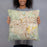 Person holding 18x18 Custom Reno Nevada Map Throw Pillow in Woodblock