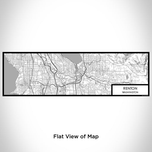Flat View of Map Custom Renton Washington Map Enamel Mug in Classic