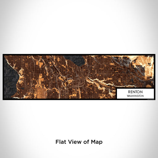 Flat View of Map Custom Renton Washington Map Enamel Mug in Ember