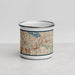 Front View Custom Renton Washington Map Enamel Mug in Woodblock