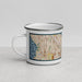 Left View Custom Renton Washington Map Enamel Mug in Woodblock