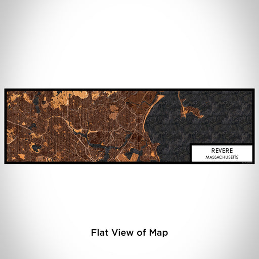 Flat View of Map Custom Revere Massachusetts Map Enamel Mug in Ember