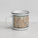 Left View Custom Revere Massachusetts Map Enamel Mug in Woodblock