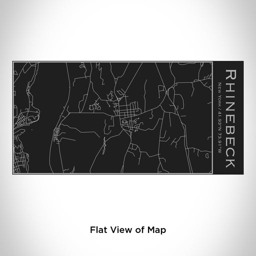 Rendered View of Rhinebeck New York Map Engraving on 17oz Stainless Steel Insulated Cola Bottle in Black