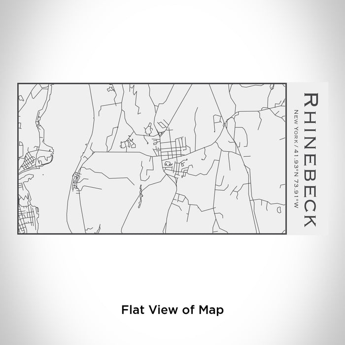 Rendered View of Rhinebeck New York Map Engraving on 17oz Stainless Steel Insulated Cola Bottle in White