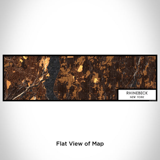 Flat View of Map Custom Rhinebeck New York Map Enamel Mug in Ember