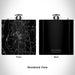 Rendered View of Rhinebeck New York Map Engraving on 6oz Stainless Steel Flask in Black