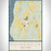 Rhinebeck New York Map Print Portrait Orientation in Woodblock Style With Shaded Background