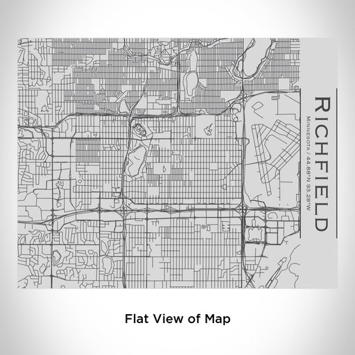 Rendered View of Richfield Minnesota Map Engraving on 20oz Stainless Steel Insulated Bottle with Bamboo Top