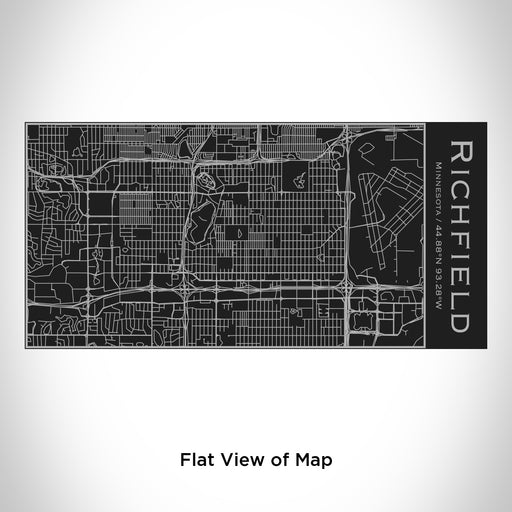 Rendered View of Richfield Minnesota Map Engraving on 17oz Stainless Steel Insulated Cola Bottle in Black
