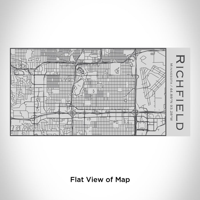 Rendered View of Richfield Minnesota Map Engraving on 17oz Stainless Steel Insulated Cola Bottle