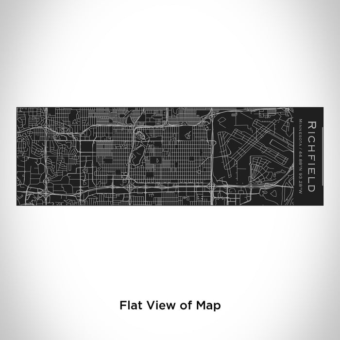 Rendered View of Richfield Minnesota Map Engraving on 10oz Stainless Steel Insulated Cup with Sliding Lid in Black