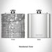 Rendered View of Richfield Minnesota Map Engraving on 6oz Stainless Steel Flask