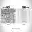 Rendered View of Richfield Minnesota Map Engraving on 6oz Stainless Steel Flask in White