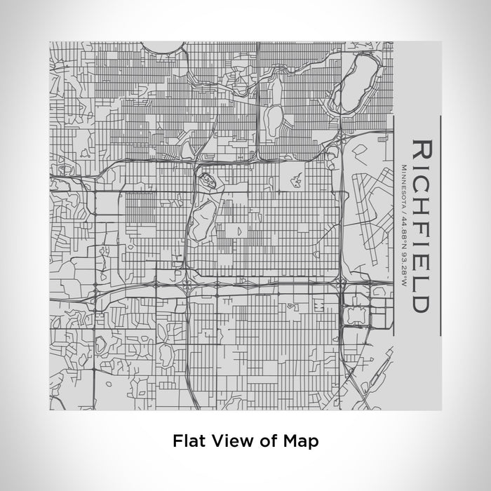 Rendered View of Richfield Minnesota Map Engraving on 17oz Stainless Steel Insulated Tumbler