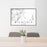 24x36 Richfield Utah Map Print Lanscape Orientation in Classic Style Behind 2 Chairs Table and Potted Plant