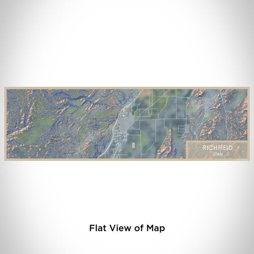 Flat View of Map Custom Richfield Utah Map Enamel Mug in Afternoon