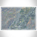 Richfield Utah Map Print Landscape Orientation in Afternoon Style With Shaded Background