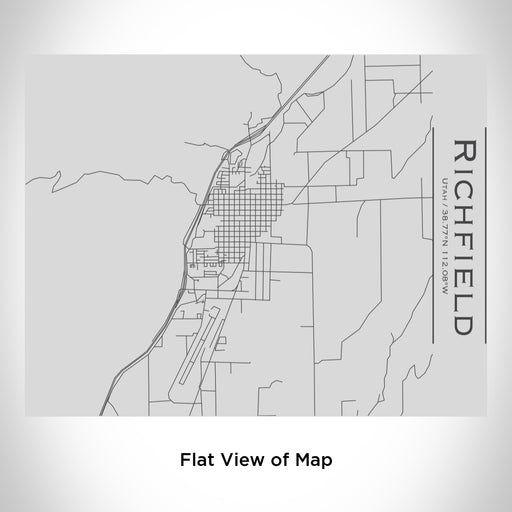 Rendered View of Richfield Utah Map Engraving on 20oz Stainless Steel Insulated Bottle with Bamboo Top