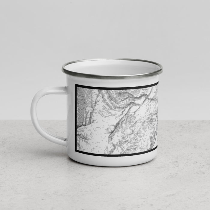 Left View Custom Richfield Utah Map Enamel Mug in Classic