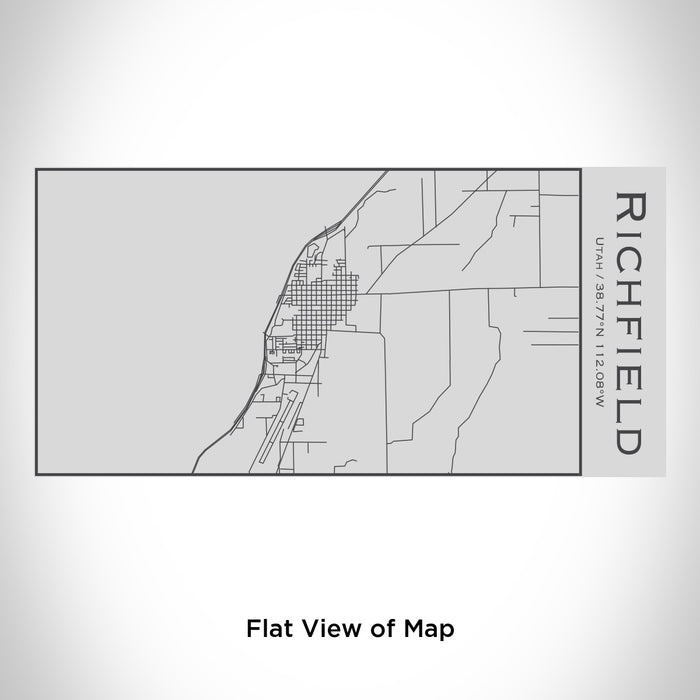 Rendered View of Richfield Utah Map Engraving on 17oz Stainless Steel Insulated Cola Bottle