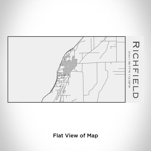 Rendered View of Richfield Utah Map Engraving on 17oz Stainless Steel Insulated Cola Bottle in White