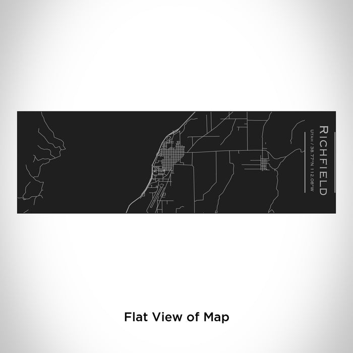 Rendered View of Richfield Utah Map Engraving on 10oz Stainless Steel Insulated Cup with Sliding Lid in Black