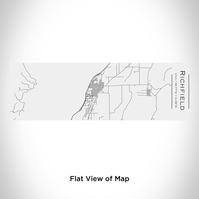 Rendered View of Richfield Utah Map Engraving on 10oz Stainless Steel Insulated Cup with Sliding Lid in White