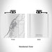 Rendered View of Richfield Utah Map Engraving on 6oz Stainless Steel Flask in White