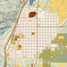 Richfield Utah Map Print in Woodblock Style Zoomed In Close Up Showing Details