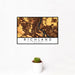 12x18 Richland Washington Map Print Landscape Orientation in Ember Style With Small Cactus Plant in White Planter
