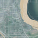 Richland Washington Map Print in Afternoon Style Zoomed In Close Up Showing Details