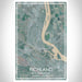 Richland Washington Map Print Portrait Orientation in Afternoon Style With Shaded Background