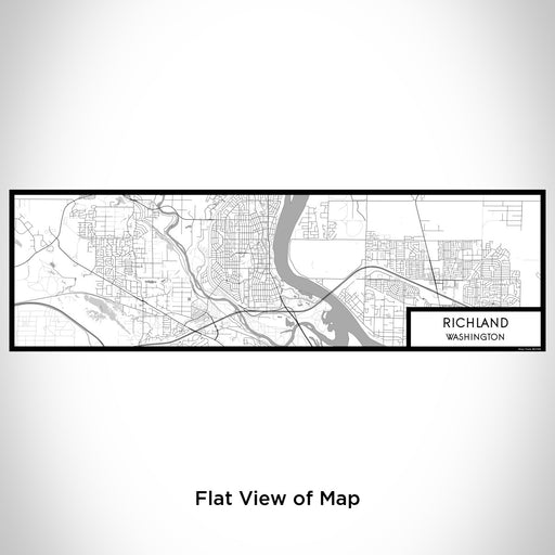 Flat View of Map Custom Richland Washington Map Enamel Mug in Classic