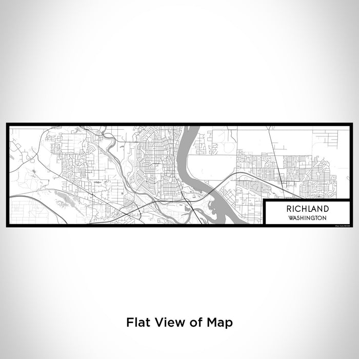 Flat View of Map Custom Richland Washington Map Enamel Mug in Classic