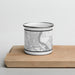 Front View Custom Richland Washington Map Enamel Mug in Classic on Cutting Board