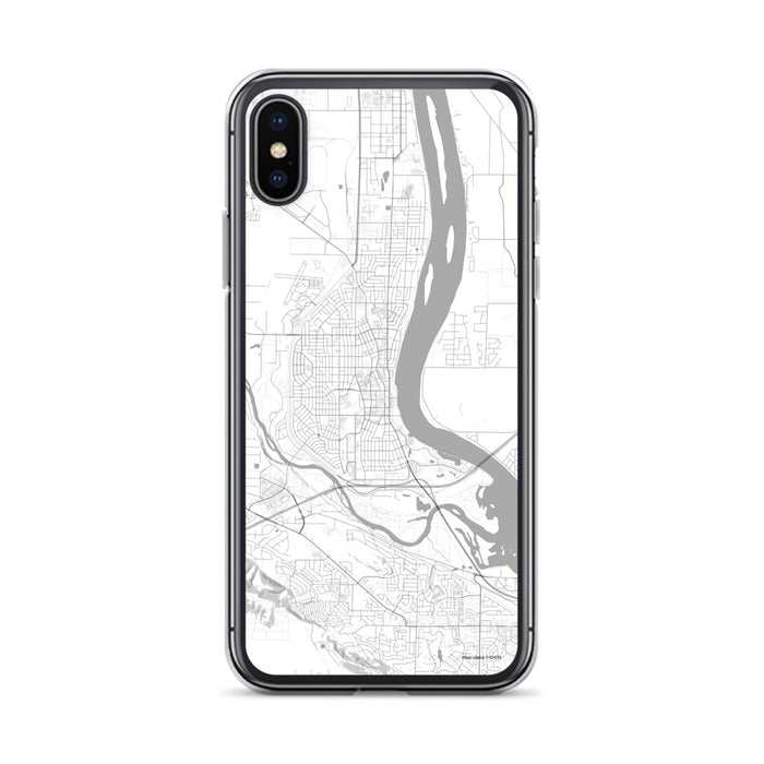 Custom iPhone X/XS Richland Washington Map Phone Case in Classic