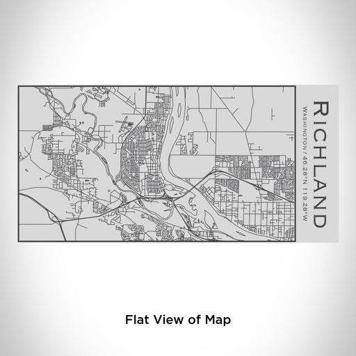 Rendered View of Richland Washington Map Engraving on 17oz Stainless Steel Insulated Cola Bottle