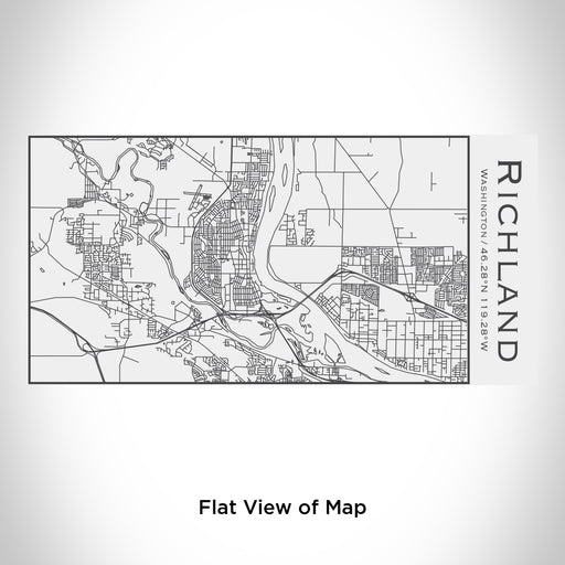 Rendered View of Richland Washington Map Engraving on 17oz Stainless Steel Insulated Cola Bottle in White