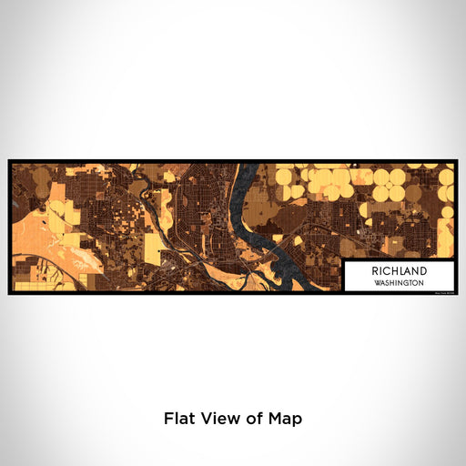 Flat View of Map Custom Richland Washington Map Enamel Mug in Ember