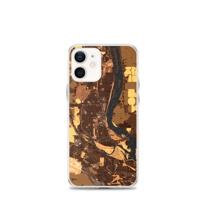 Custom iPhone 12 mini Richland Washington Map Phone Case in Ember