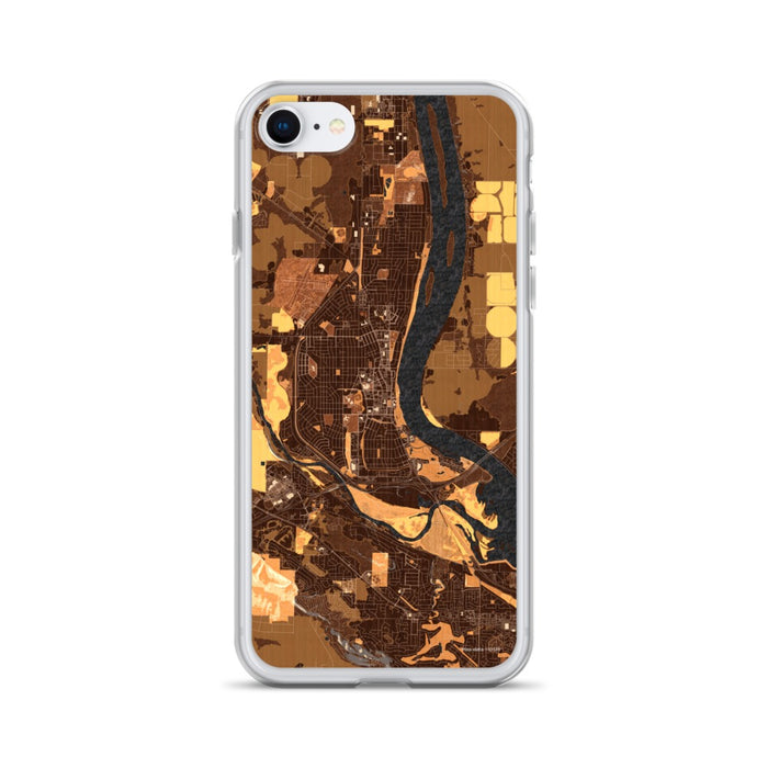 Custom iPhone SE Richland Washington Map Phone Case in Ember