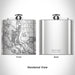 Rendered View of Richland Washington Map Engraving on 6oz Stainless Steel Flask