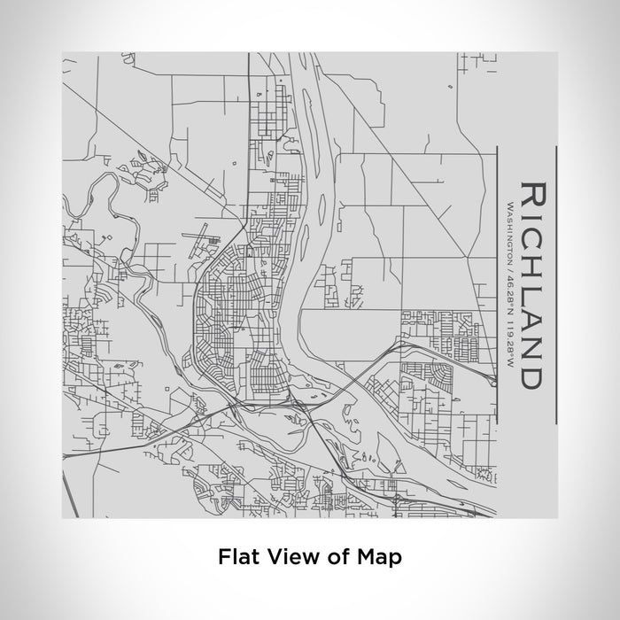 Rendered View of Richland Washington Map Engraving on 17oz Stainless Steel Insulated Tumbler