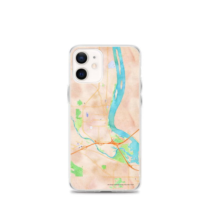 Custom iPhone 12 mini Richland Washington Map Phone Case in Watercolor