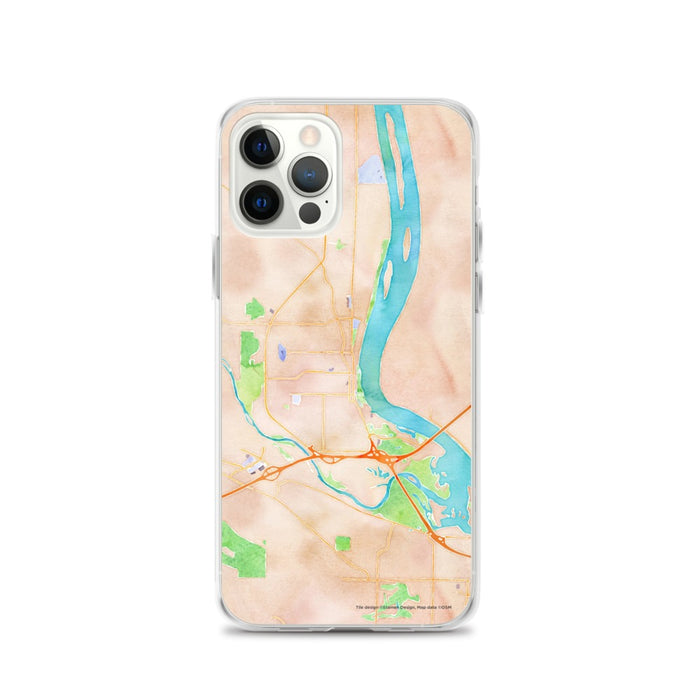 Custom iPhone 12 Pro Richland Washington Map Phone Case in Watercolor