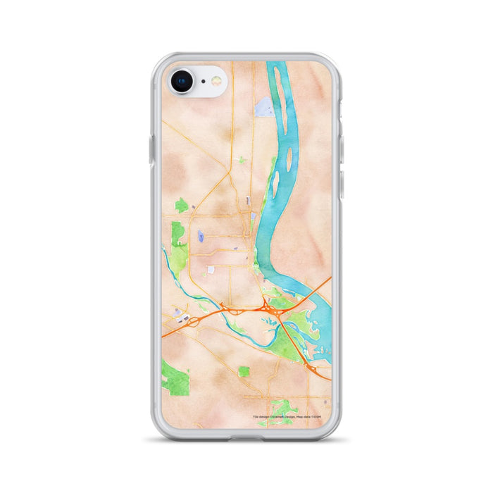 Custom iPhone SE Richland Washington Map Phone Case in Watercolor